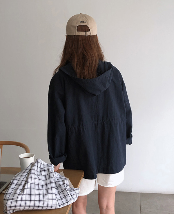 [MORE] mana hoodie linen jk (베이지/네이비)