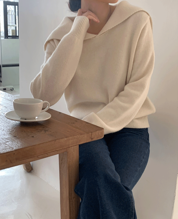 루블린 세라 카라 울 knit (크림)