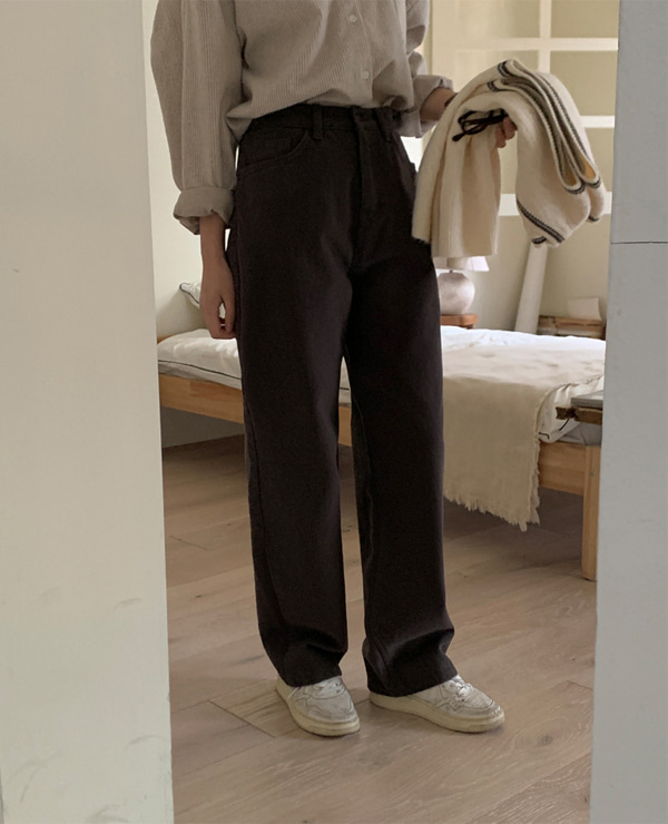 프레임 기모 pants (아이/차콜브라운/블랙)
