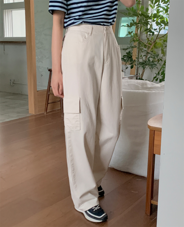 바운즈 카고 pants (크림/블랙)